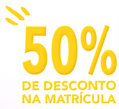 50% de desconto na matrícula