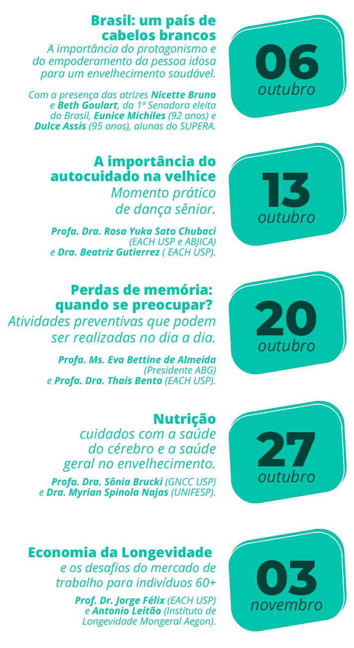 programação de lives do Superas