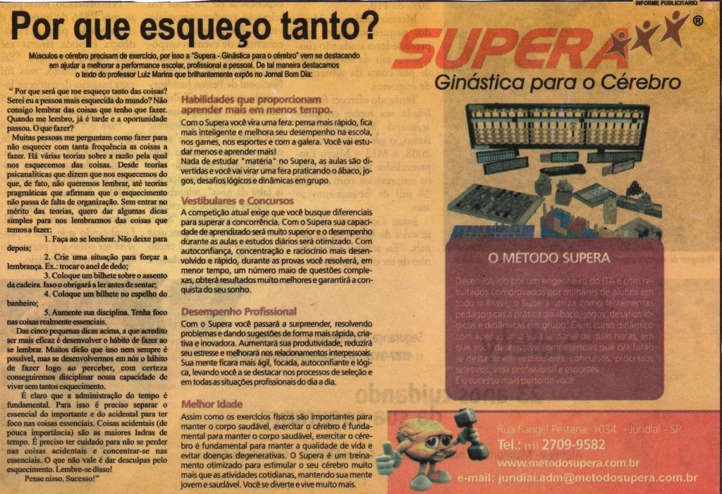 Escola Supera Jundia&iacute; explica o m&eacute;todo para imprensa local - Supera - Estimula&ccedil;&atilde;o Cognitiva