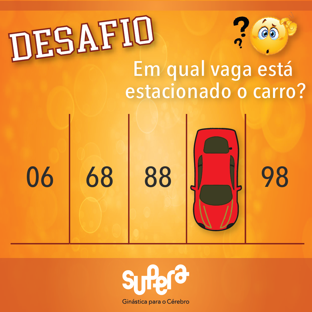 Qual vaga está estacionado o carro?