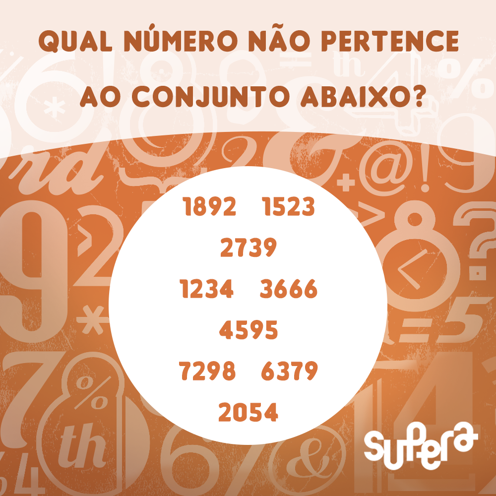 Qual o número não pertence