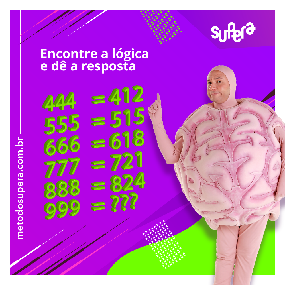Desafio: Encontre a lógica. - Supera - Estimulação Cognitiva