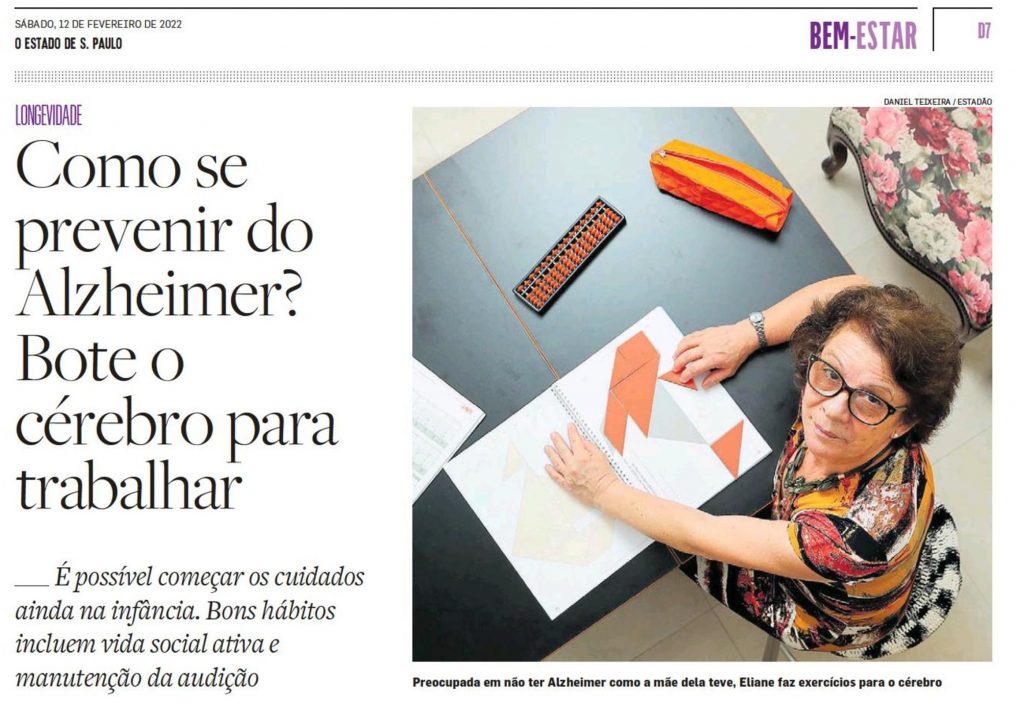 Estadão destaca benefícios da estimulação cognitiva para pessoas propensas à Doença de Alzheimer - Supera - Estimulação Cognitiva