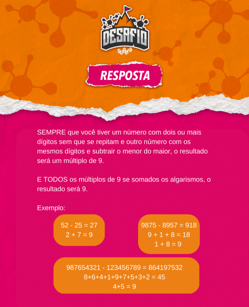 Desafio: números mágicos. - Supera - Estimulação Cognitiva