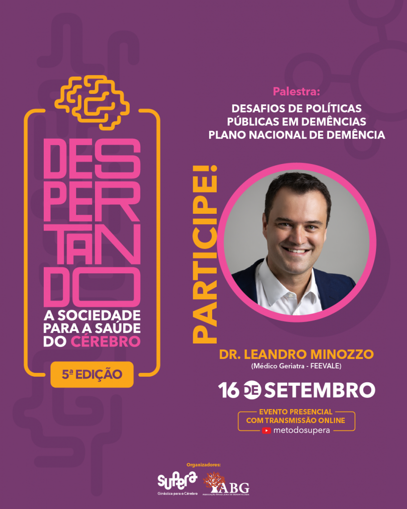 Despertando a sociedade para a saúde do cérebro - 5ª edição; participe! - Supera - Estimulação Cognitiva