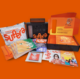 Kit de materiais Supera que ajuda a potencializar as habilidades cognitivas.
